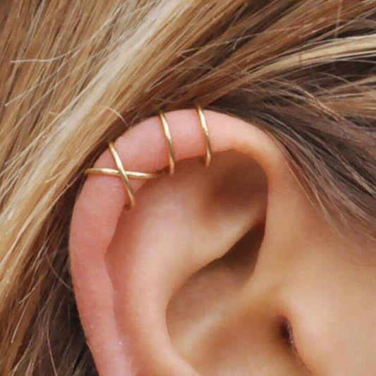 PLAYTED | 2 Piece Ear Cuff Earrings | 18K Gold Plated | Designed in Italy